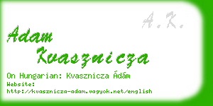 adam kvasznicza business card